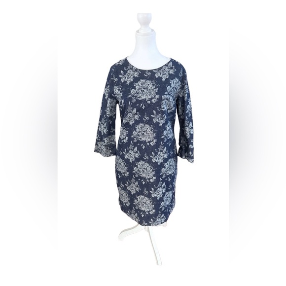 Womens GAP Floral Denim Dress 8‎ Tall - Picture 1 of 4